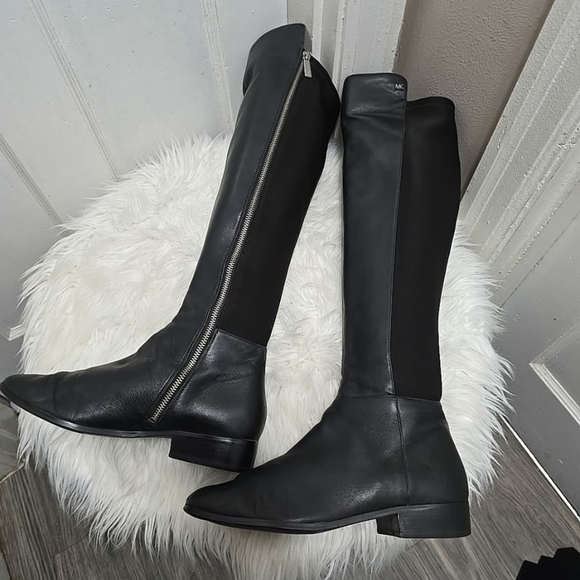 Michael Kors Bromley Over The Knee Leather Riding Boots Women's Black Sz 9M✌️🤣 - Picture 6 of 10